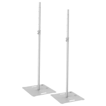 ProX X-POLARIS-WH X2 Set of Speaker Stands with Carry Bag in White