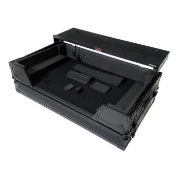 ProX XS-XDJAZ WBL ATA Flight Case for AlphaTheta XDJ-AZ DJ Controller with 1U Rack Space and Wheels - Black