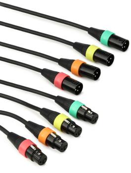 Zoom XLR-4CCP Color-coded Microphone Cables - 8-foot (4-pack)