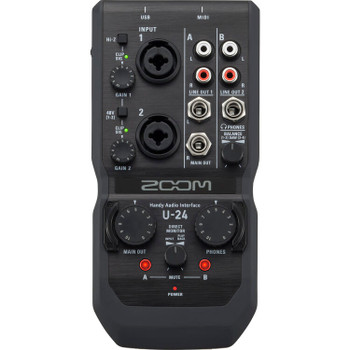 Zoom U-24 Handy Audio Interface for Portable Recording and Music Production (ZU24)