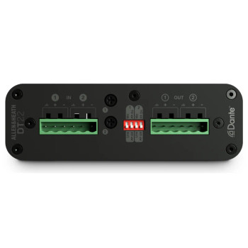 AH-DT-22-M Dante I/O Interface, 2 In/2 Out, No Power Supply