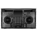 Odyssey AlphaTheta XDJ-AZ 1U LED Flight Effects Clear Lid Case with Wheels