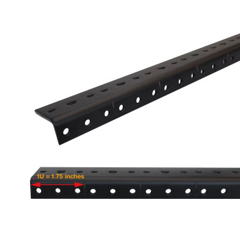 Pair of Pre-tapped Rack Rails 4U (7 inches)