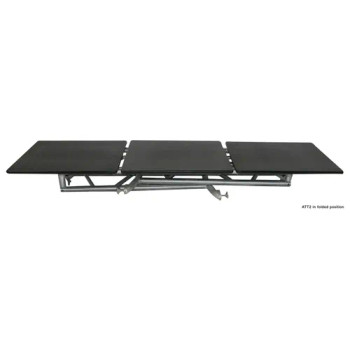 Diamond Textured DJ Truss Table with Swivel Side Platforms and Folding Legs