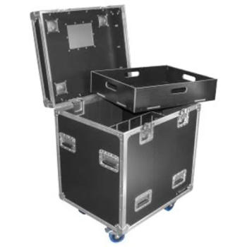 Odyssey Professional 30" x 24" x 36" Black Hex Board Utility Tour Trunk Case with Caster Wheels