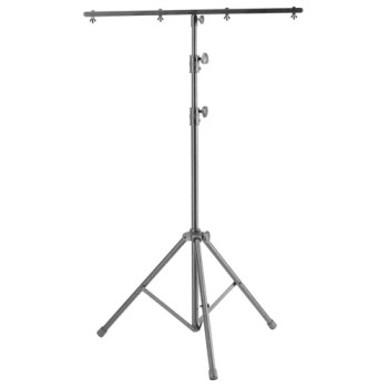 9' Tall Black Lighting Tripod Stand with Top T-Bar