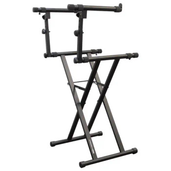Black Heavy-Duty X-Stand for DJ Coffins and Controller Cases