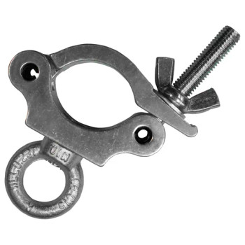 Pro Half Coupler with Eye Bolt, Fits 2" Tube, 660 lb Load, Polished Natural