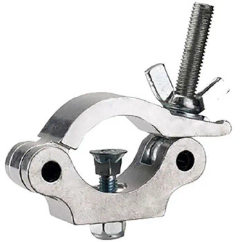 Pro Half Coupler with Square Neck Countersunk Bolt, Fits 2" Tube, 1100 lb Load, Polished Natural