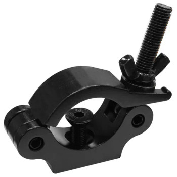 Pro Half Coupler with Round Neck Countersunk Bolt, Fits 2" Tube, 1100 lb Load, Black