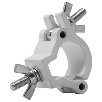 3/4" Half Coupler with Eye Bolt, Fits 0.75-1" OD Tube, 132 lb Load, White