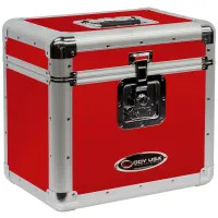 KROM Series Red Stackable Record / Utility Case for 70 12" Vinyl Records & LPs