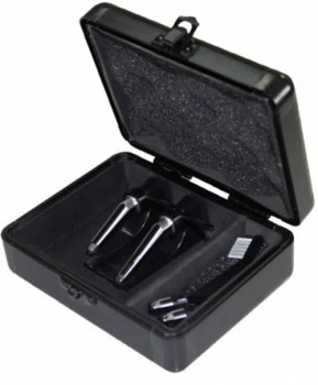 KROM Series Black PRO2 Case for Two Turntable Needle Cartridges