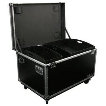 42" x 27" x 23" Interior Utility Trunk Touring Flight Case with Organizing Trays and Dividers