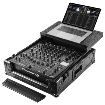 Pioneer DJM-V10 ATA Flight Case in Black with Glide Laptop Platform