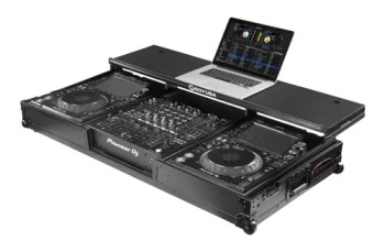Odyssey Glide Style Black Label DJ Coffin Flight Case with Wheels for DJM-A9 and CDJ-3000 or Similar Size Gear