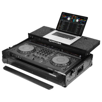 AlphaTheta DDJ-GRV6 1U Case in Black with Patented Glide Platform and Corner Wheels