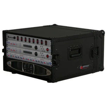 Black 6U Pro Amp Rack