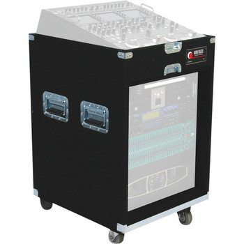 11U Top 12U Bottom CXP Carpeted Combo Rack with Wheels