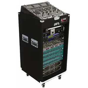 11U Top 18U Bottom CXP Carpeted Combo Rack with Wheels