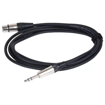 XLR Female to Stereo 1/4″ Male Balanced Microphone Cable (5 ft)