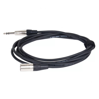 XLR Male to Stereo 1/4″ Male Balanced Microphone Cable (3 ft)
