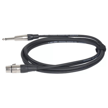 XLR Female to Mono 1/4″ Male Unbalanced Microphone Cable (5 ft)