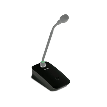 Shure Wireless gooseneck microphone base for ULXD and QLXD. Includes AA Alkaline Batteries H50