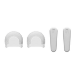 2 WINDSCREENS, 2 CLIPS COVERS, WHITE