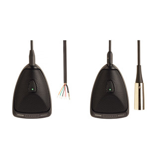 Shure Omnidirectional - Condenser Boundary Microphone, Built-in Preamp, Attached 12' Unterminated Bottom-exit Cable, Logic Functions, Programmable Switch and LED Indicator