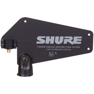 Shure The PA805DB-RSMA Dual Band Passive Directional Antenna improves in up to 8dB the reception of half-rack GLXD4R+ receivers and of the GLXD+FMDB Dual Band Frequency Manager.