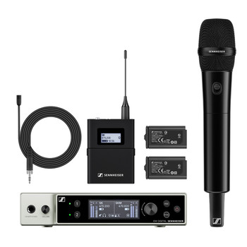 Sennheiser EW-DX MKE 2/835-S Combo Wireless Handheld and Lavalier Microphone System - R1-9