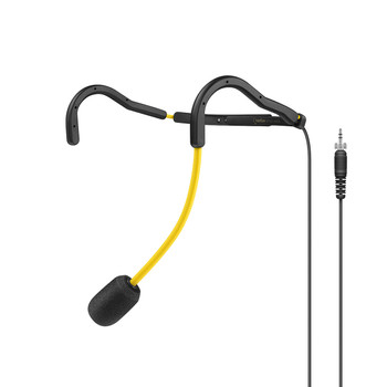 Sennheiser, HT 747 Yellow Sweat-Resistant Fitness Headset, Supercardioid, Adjustable Neckband, Flexible Mic Boom, Includes Yellow Windscreen