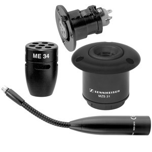 Sennheiser, I15-C Cardioid Capsule Kit, Includes ME 34 Capsule, MZH 3015 Gooseneck, MZT 30 Flange Mount, and MZS 31 Shock Mount