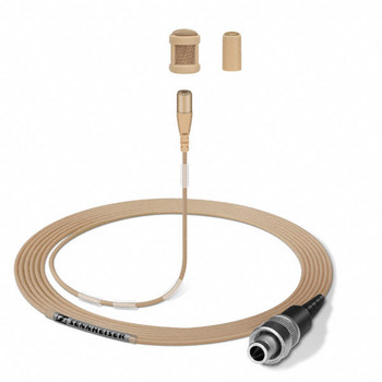 Sennheiser, MKE 1 Beige EW Ultra-Miniature Omni Lavalier Microphone, 3.3 mm Capsule, 3.5 mm Locking Connector for Evolution Wireless