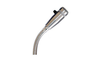 CAD Cardioid Dynamic Microphone with DPDT Push-to-talk Switch, 19" Gooseneck, 2 3/4" Flange and 6' Cable - Chrome - Not Assembled