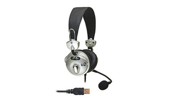 CAD USB Stereo Headphones with Cardioid Condenser Microphone, 6ft USB Cable