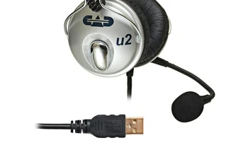 CAD USB Stereo Headphones with Cardioid Condenser Microphone, 6ft USB Cable