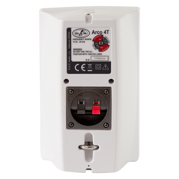 DAS Audio ARCO-4-TW Passive 4" Two-Way Speaker 50W RMS 200W Peak ABS Enclosure 70V/100V Line Transformer White, ARCO-4-TW