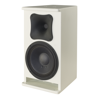 DAS Audio ARTEC-308-TW Passive 8" Two-Way Speaker 150W RMS Wooden Enclosure 90° x 60° Rotatable Horn w/ Multi-Tap Transformer White w/ U-Bracket, ARTEC-308-TW