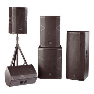 DAS Audio, VANTEC-218A Powered Ground-Stackable Long-Excursion Bass-Reflex Subwoofer, 2 x 18", 2000W Continuous / 4000W Peak, Black