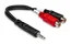 Hosa YRA-154 6" 3.5mm TRS to Dual RCA-F Audio Y-Cable