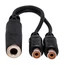 Hosa YRA-115 6" 1/4" TSF to Dual RCA-F Audio Cable