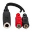 Hosa YPR-257 6" 1/4" TRSF to Dual RCA Audio Y-Cable