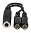 Hosa YPR-131 6" 1/4" TSF to Dual RCA Audio Y-Cable