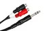 Hosa YPR-102 6" 1/4" TRS to Dual RCA-F Audio Y-Cable