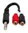 Hosa YPR-102 6" 1/4" TRS to Dual RCA-F Audio Y-Cable