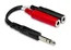 Hosa YPP-117 6" 1/4" TRS to Dual 1/4" TSF Audio Y-Cable