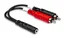 Hosa YMR-197 6" 3.5mm TRSF to Dual RCA Audio Y-Cable