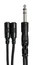Hosa YMP-234 6" 1/4" TRS to Dual 3.5mm TRSF Headphone Splitter Cable